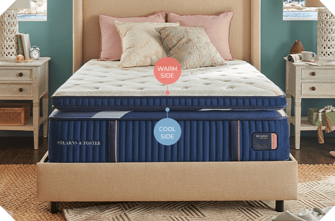 Reserve Duet mattress has cooling feature and warming on either side of the topper